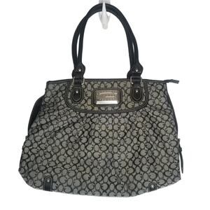 Guess Shoulder Bag with All Over Logo, Black Gray